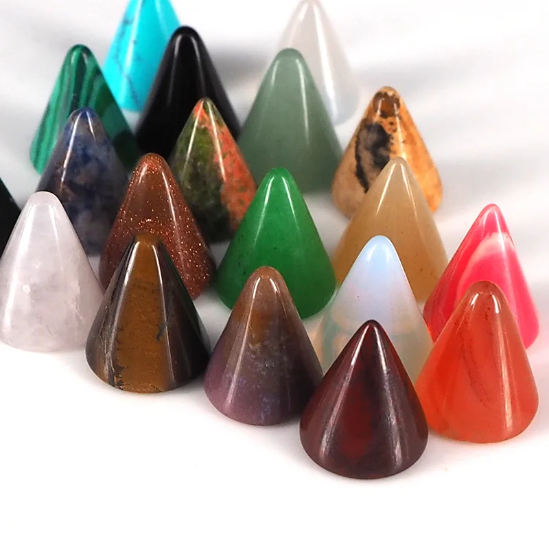 Натуральный камень агат хрустальные бусины кольцо лицо трехмерный конический