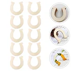 24 шт. DIY граффити деревянные подвесные декорации лошадь копыта форма древесные чипы (цвет древесины)