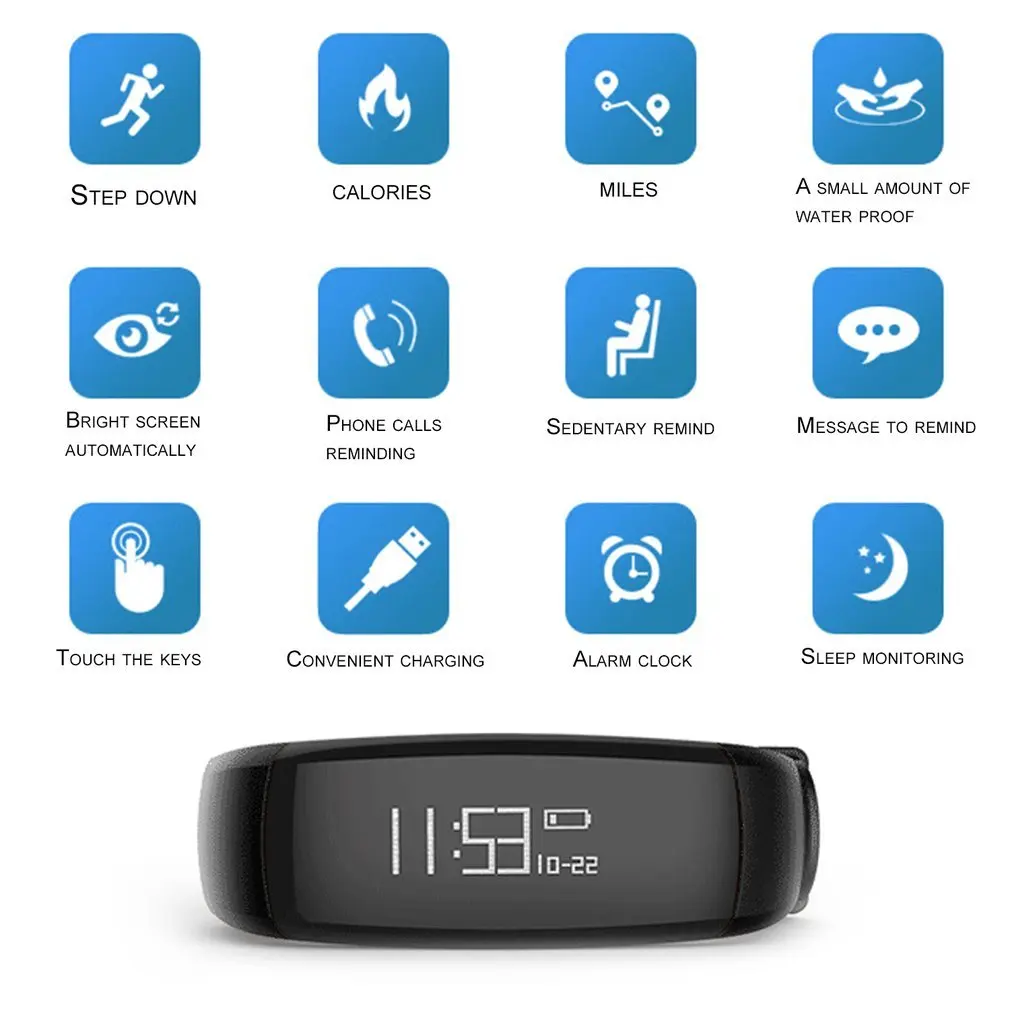 Смарт Bluetooth ремешок для часов цифровой экран наручные часы Мода Спорт на открытом