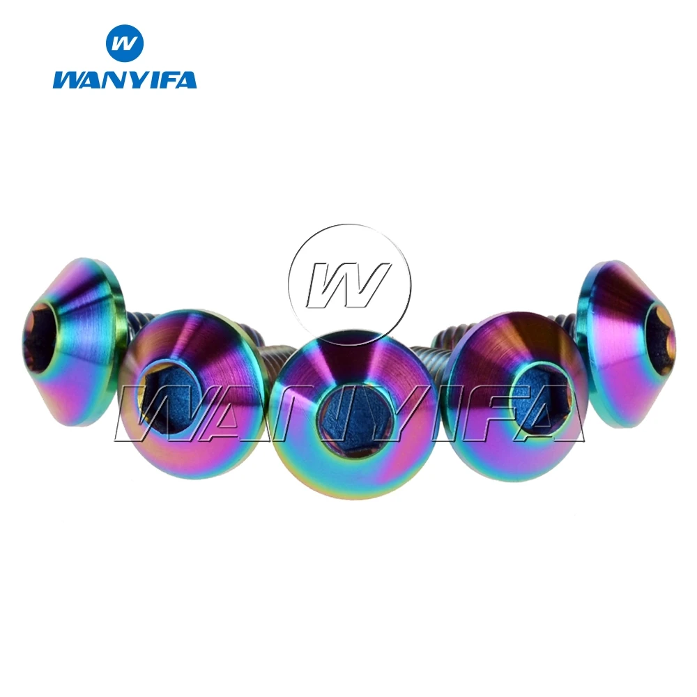 Титановый "Wanyifa" болты шестигранные болты с шестигранной головкой M6 x 12 15 20 мм мотоцикл винты 5 шт./лот
