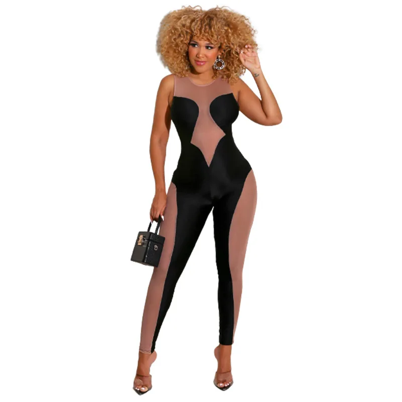 

Spliced jumpsuit slim sexy women's jumpsuit