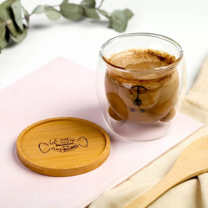 Стакан с подставкой Я люблю тебя 300 мл|Другие стаканы| |