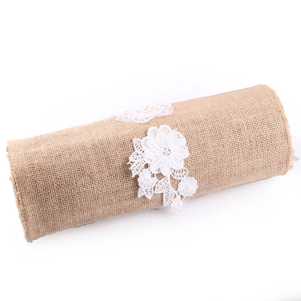 Новый стиль настольный флаг кружевная лента льняной рождественское свадебное