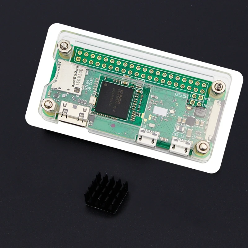 

Акриловый Корпус чехол + алюминиевый радиатор для Raspberry Pi Zero V1.3