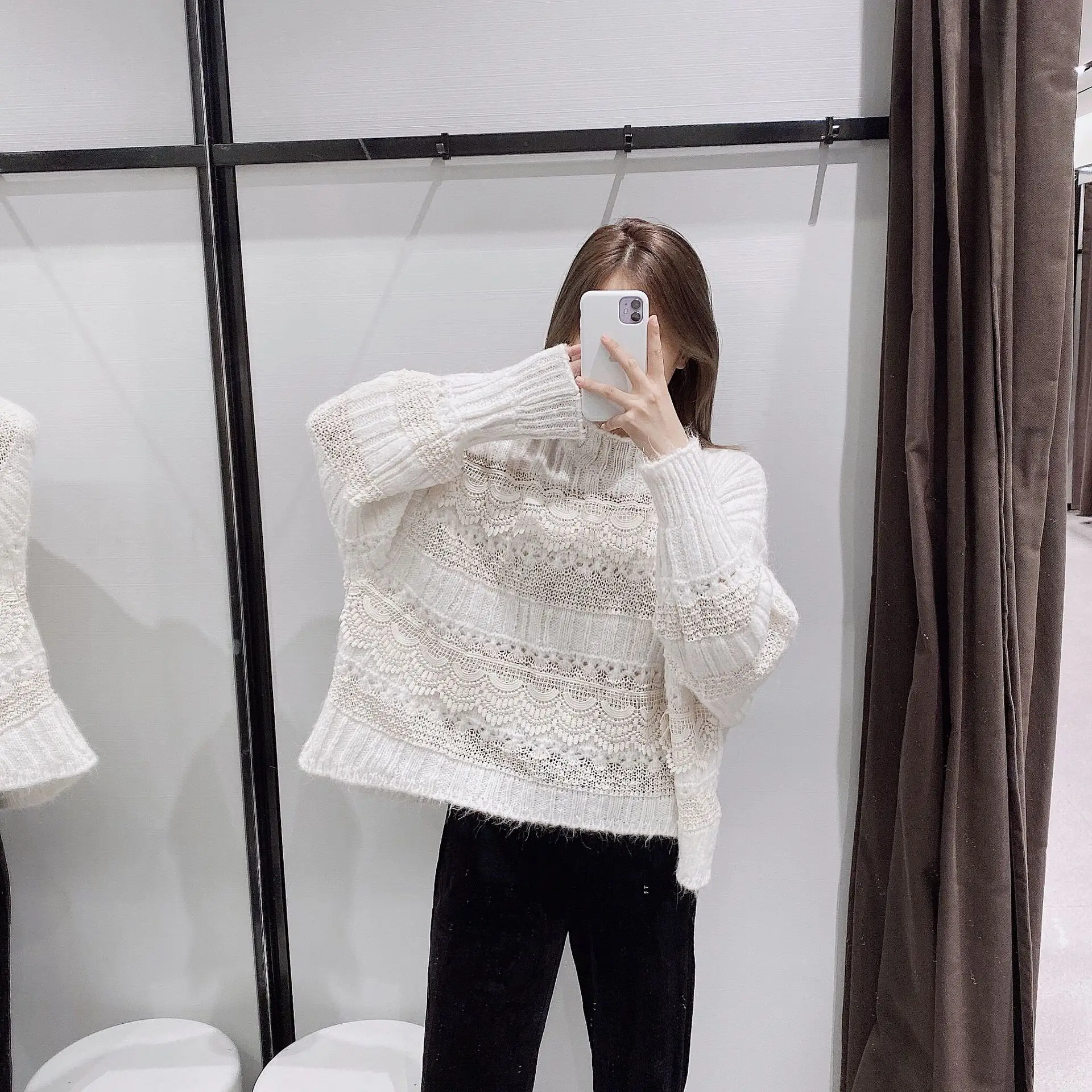 Новинка 2019 женский осенний и зимний пуловер с высоким воротником свитер длинным