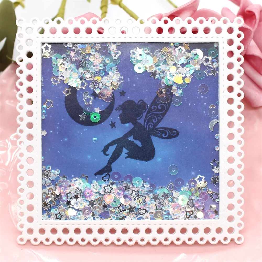 

Квадратная рамка ZFPARTY, металлические штампы, трафареты для «сделай сам», скрапбукинг, декоративное тиснение, «сделай сам», бумажные карты