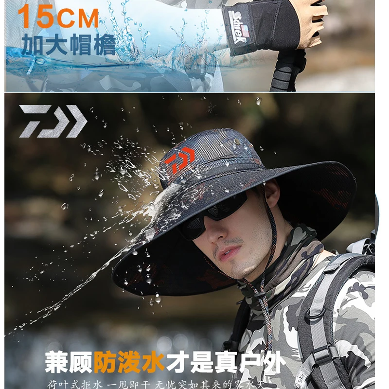2020 Daiwa мужская летняя водонепроницаемая и ветрозащитная рыболовная Кепка