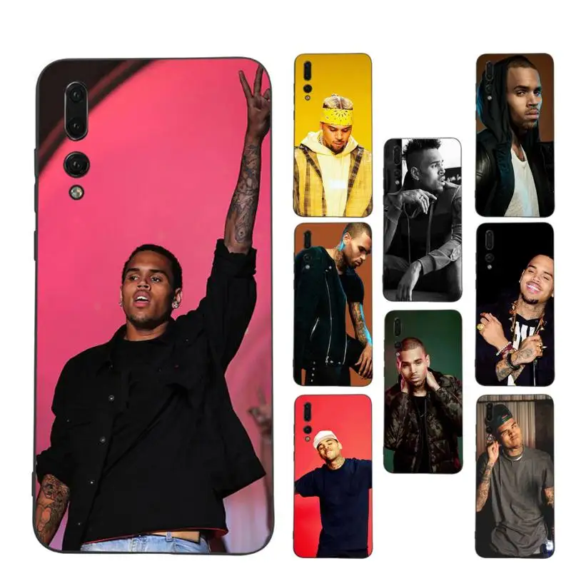 

Chris Brown Rap singer Phone Case Soft Silicone Case For Huawei p 30lite p30 20pro p40lite P30 Capa