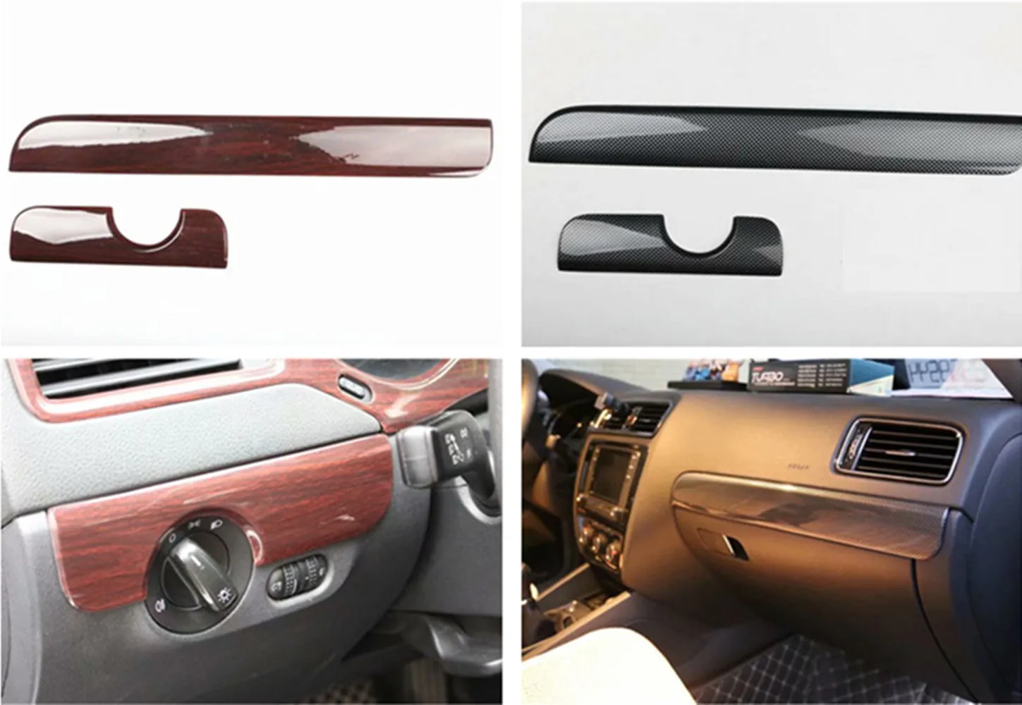 

2pcs/lot Car stickers ABS carbon fiber grain Passenger side dashboard decoration cover for Volkswagen vw 2012-2014 Jetta 6 MK6