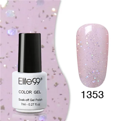 1353 Elite99 Гель-лак набор все для маникюра Полупостоянный Vernis верхнее покрытие УФ светодиодный гель лак удаляющийся замачиванием Гель-лак для ногтей - Цвет: 1353