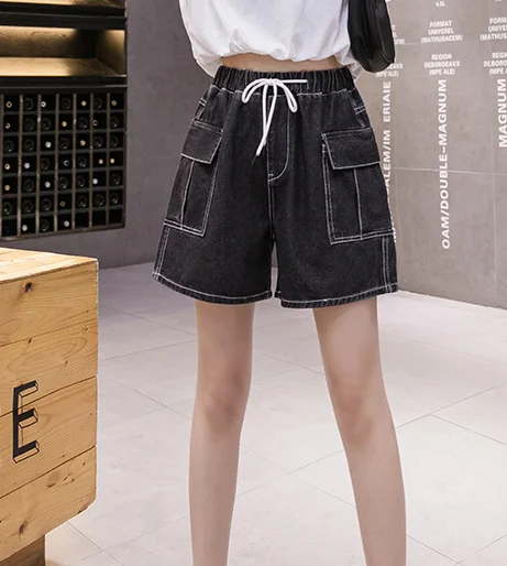 

Summer Style Shorts Women Candy Color Elastic With Belt Short Women one