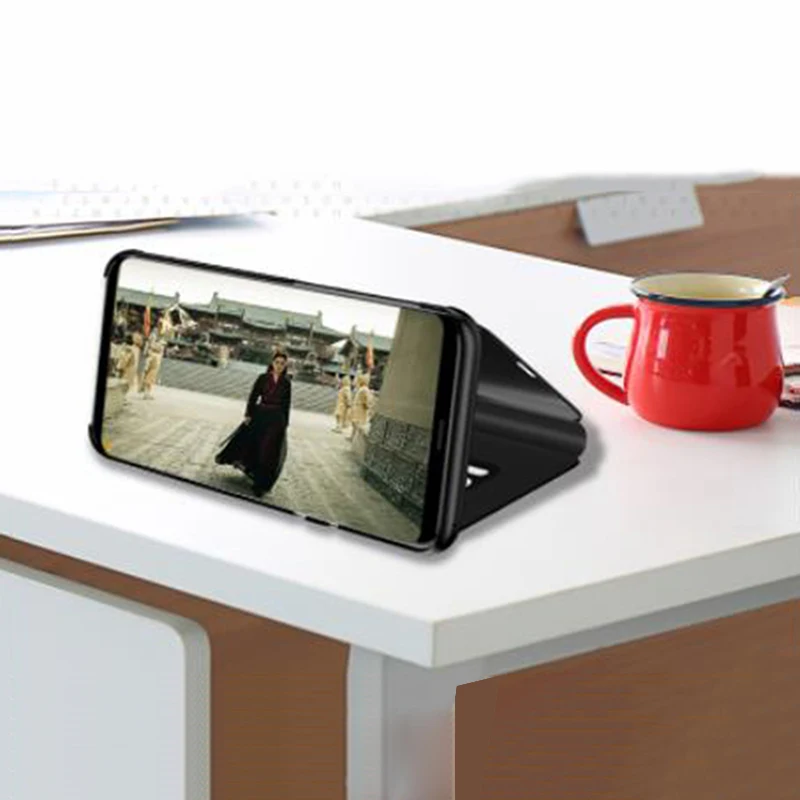 Роскошное умное зеркало флип чехол для samsung Galaxy A70 A40 A30 A8 A6 A7 2018 Note 9 8 10 Крышка S8 S9 S10