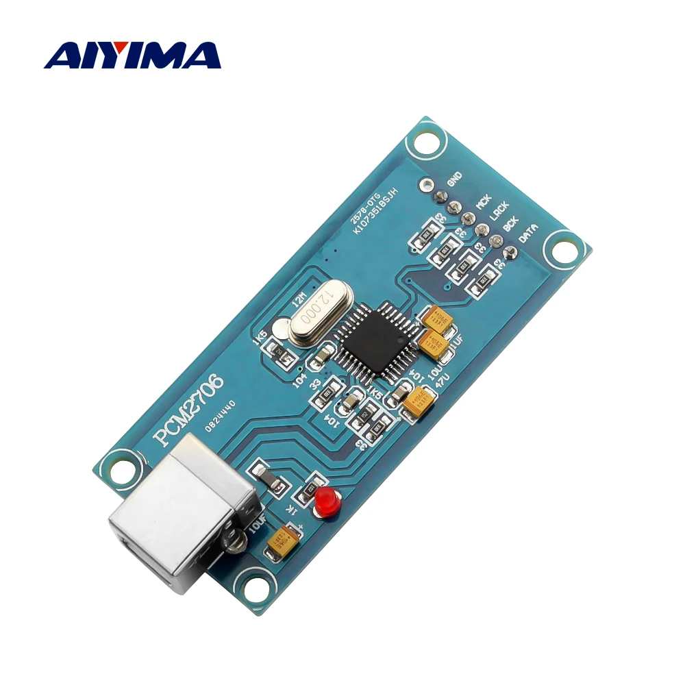 AIYIMA PCM2706 декодер DAC дочка карта цифровой интерфейс USB Поддержка I2S OTG DIY динамик