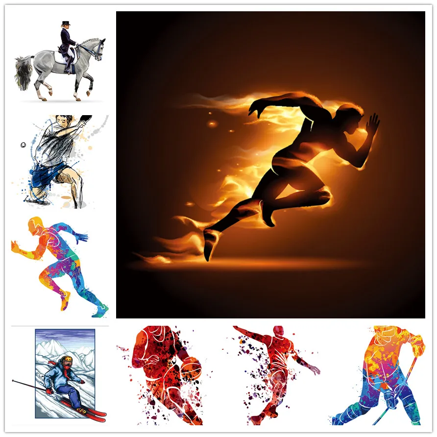 

Diy Diamond Painting Sport Cross Stitch Diamond Embroidery Full Round Cross Stitch Rhinestone Diamond Art