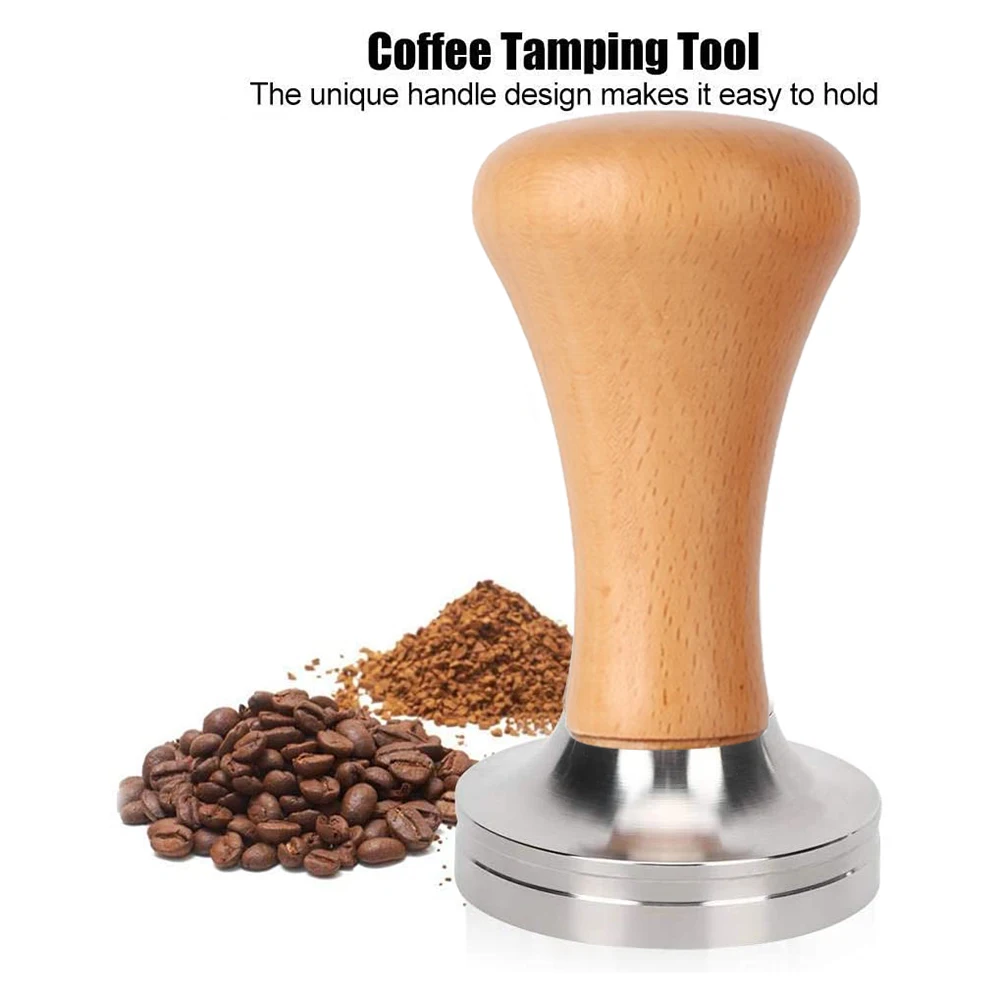 

Food Grade 51/53/58mm Coffee Tamper Wooden Handle Barista Espresso Maker Grinder Handmade High Quality Hot Sale Dropshipping