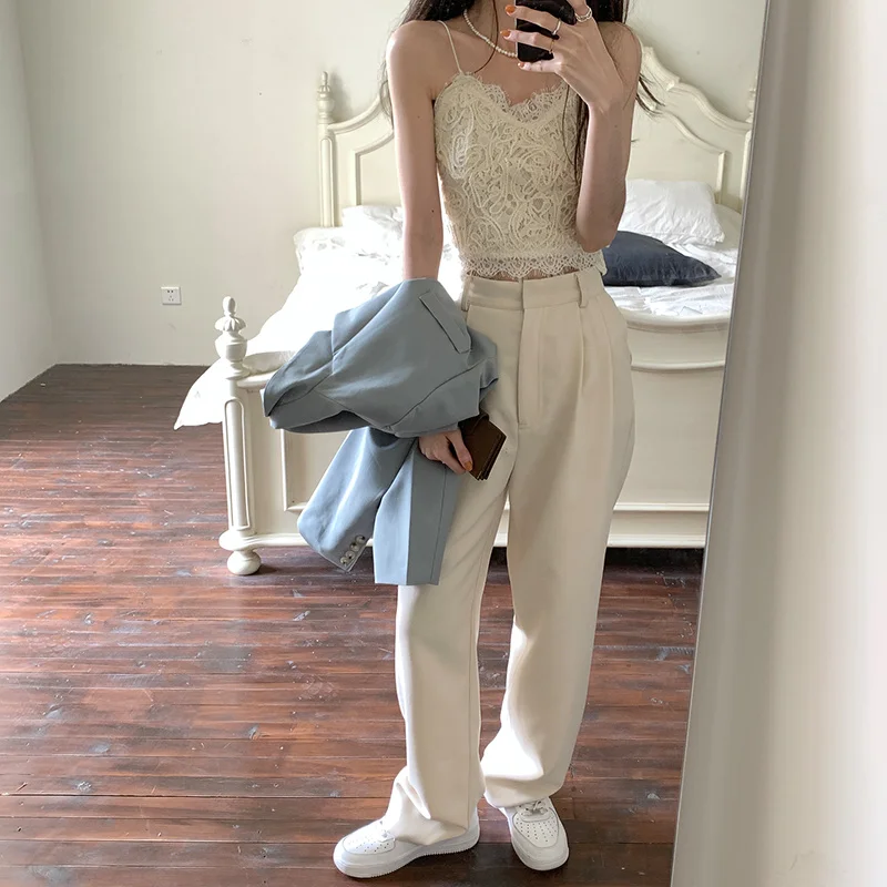 Пикантный кружевной жилет с кисточками небольшие подтяжки Корейская версия