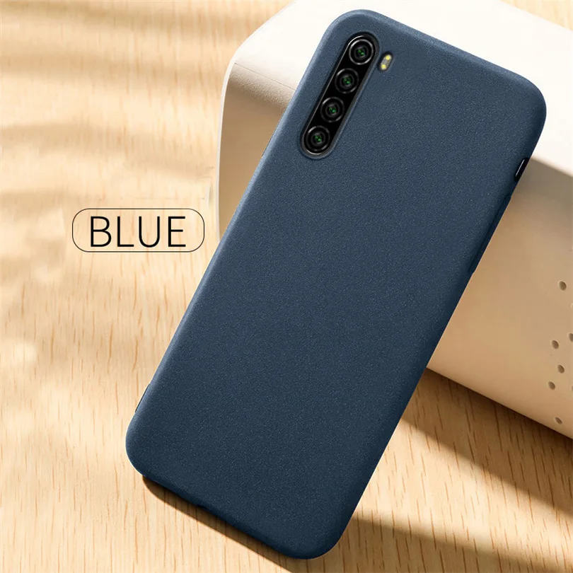 New Fashion Solid Color Phone Case For Xiaomi Redmi Note 6 7 8 Anti-fingerprint Sandstone Soft TPU Pro |