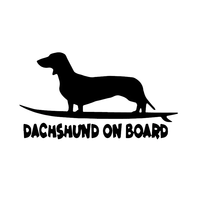 

Funny Dachshund on Board Dog Decor Car Sticker Automobiles Motorcycles Exterior Accessories Vinyl Decals for 16*9cm