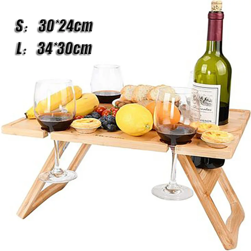 Деревянный портативный складной стол для кемпинга и пикника на открытом воздухе