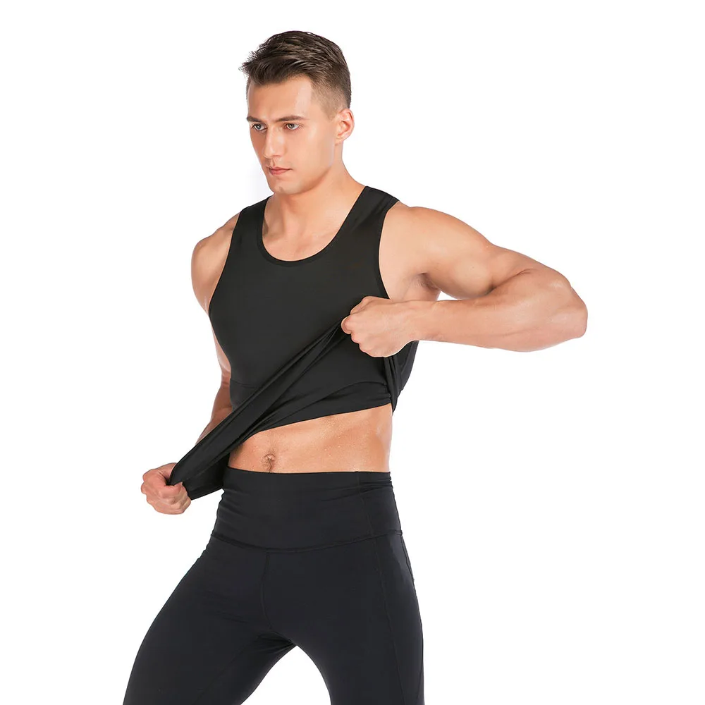

Workout Body Shaper Vest Male Tank Tops Men's Compression Shirt Abdomen Undershirts for Male Loss Weight Slim Waist Trainer Vest