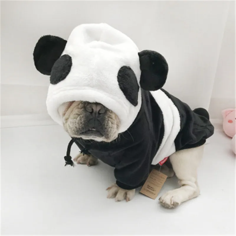 

dog clothes2019 warm winter french bulldog chihuahua christmas Plus cashmere Stereo ear Cute Panda clothing luxury size s-4xl