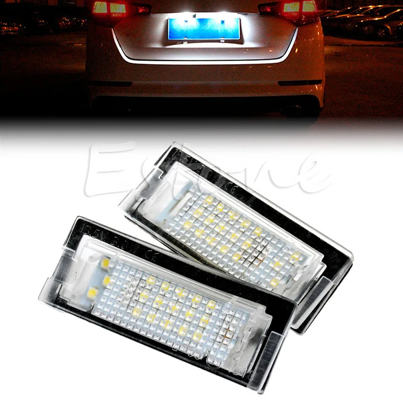 1 пара безошибочных светодиодных ламп для номерного знака BMW E39 5D 5-дверного