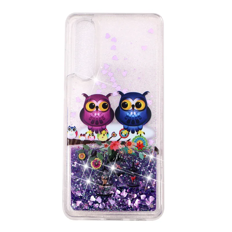 Мягкий пластиковый чехол с блестками TPU для телефона принтом девочек птиц собак