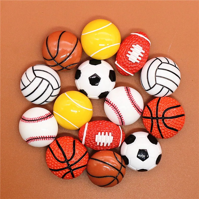 Resin Shoe Buckle Accessories Football Basketball Rugby Tennis Baseball Shoe Decoration Jibz for Croc Charms Bracelets Kids Gift