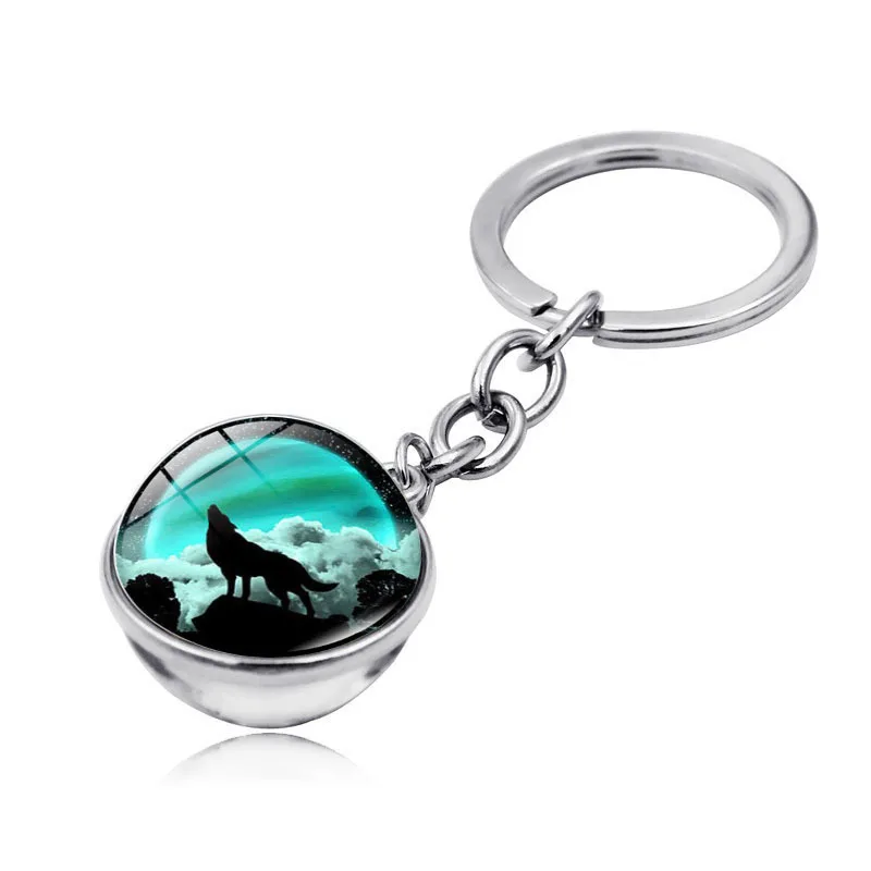 Новая версия брелоков Little Wolf Time ювелирный брелок двухсторонний стеклянный шар