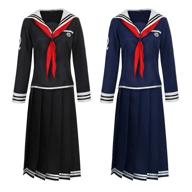 

Anime Danganronpa Dangan-Ronpa 2 Toko Fukawa Cosplay Costume Girls School Uniform Costume Tops+Skirts+Tie