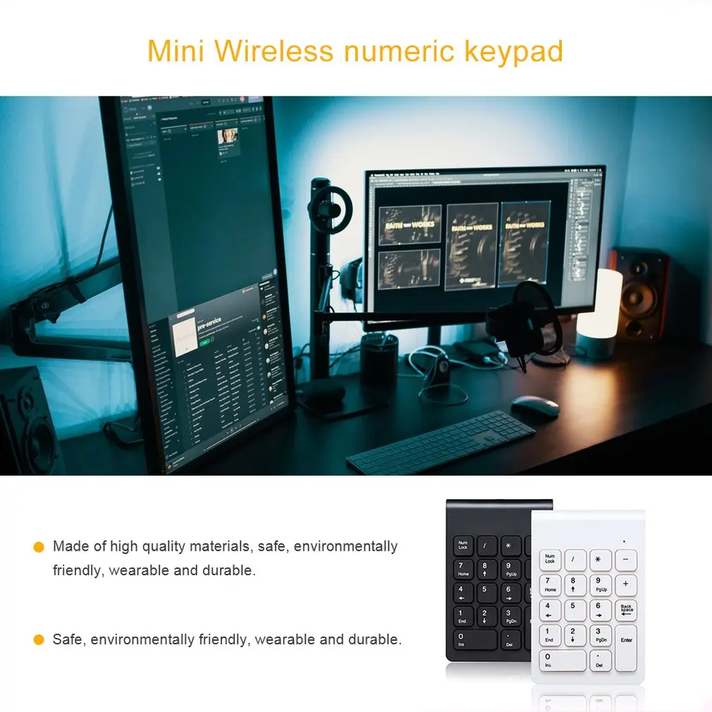 Wireless Numeric Keypad Numpad Multifunctional Digital Hand-Held Keyboard For Accounting Laptop Notebook Tablets | Компьютеры и офис