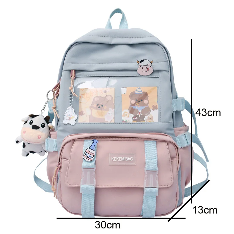 diehe new waterproof nylon women backpack female kawaii travel bag college girls multi pocket schoolbag laptop backpack school free global shipping