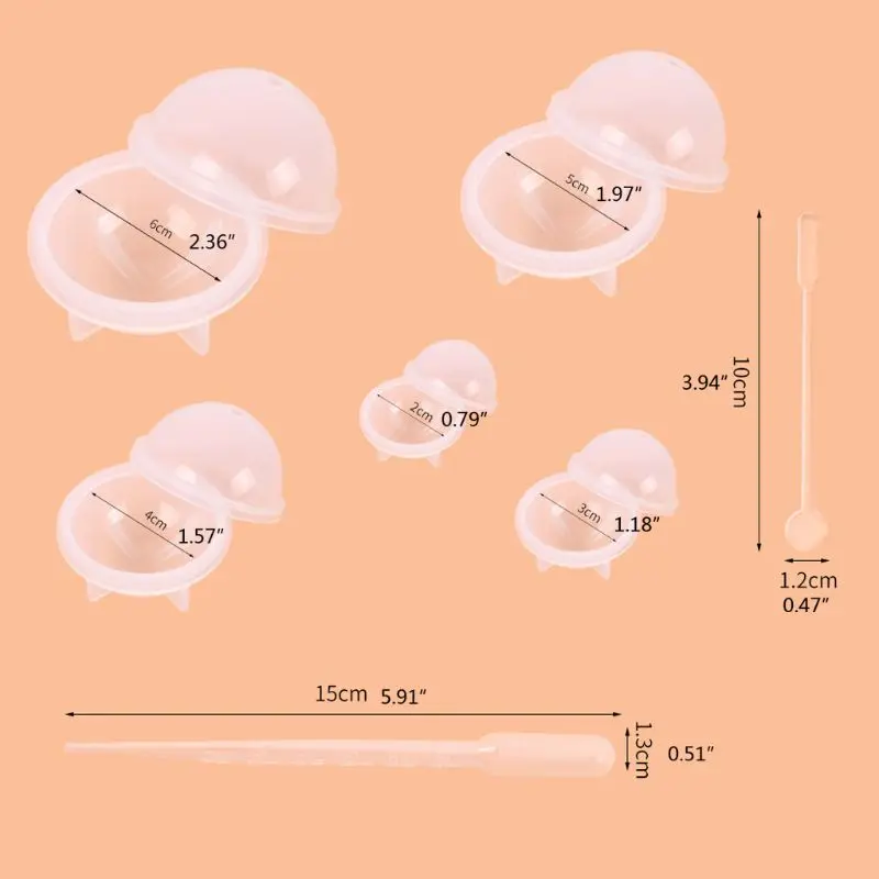 

15Pcs Epoxy Resin Ball Molds Sphere Jewelry Casting Silicone Molds for Resin Casting Kit Jewelry Making Tools
