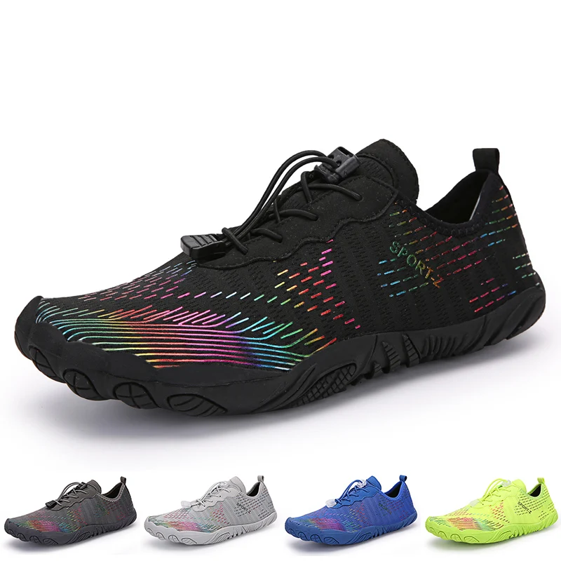 

Quick Drying Camouflage Aqua Shoes For Men Barefoot Women Wading Beach Shoes Elastic Band Female Gym Training Flat Footwear 2021