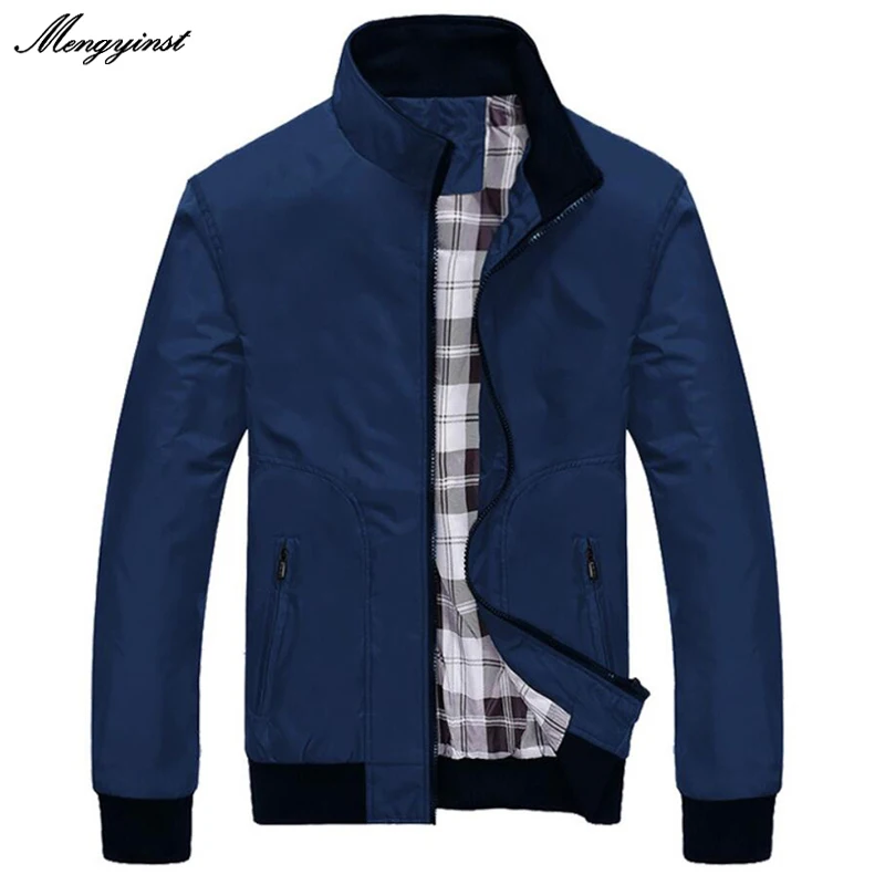 

Quality Bomber Solid Casual Jacket Men 2022 New Spring Autumn Outerwear Mandarin Sportswear Mens Jackets For Male Baseball Coats