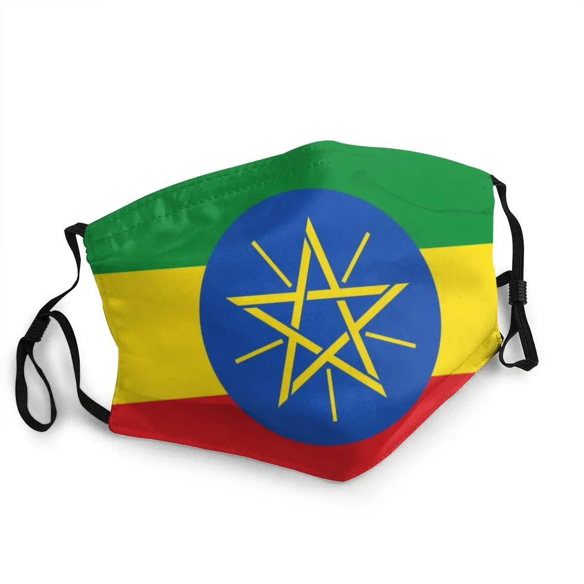 

Flag Of Ethiopia Non-Disposable Adult Unisex Mouth Face Mask Anti Dust Haze Mask Protection Cover Respirator Mouth Muffle