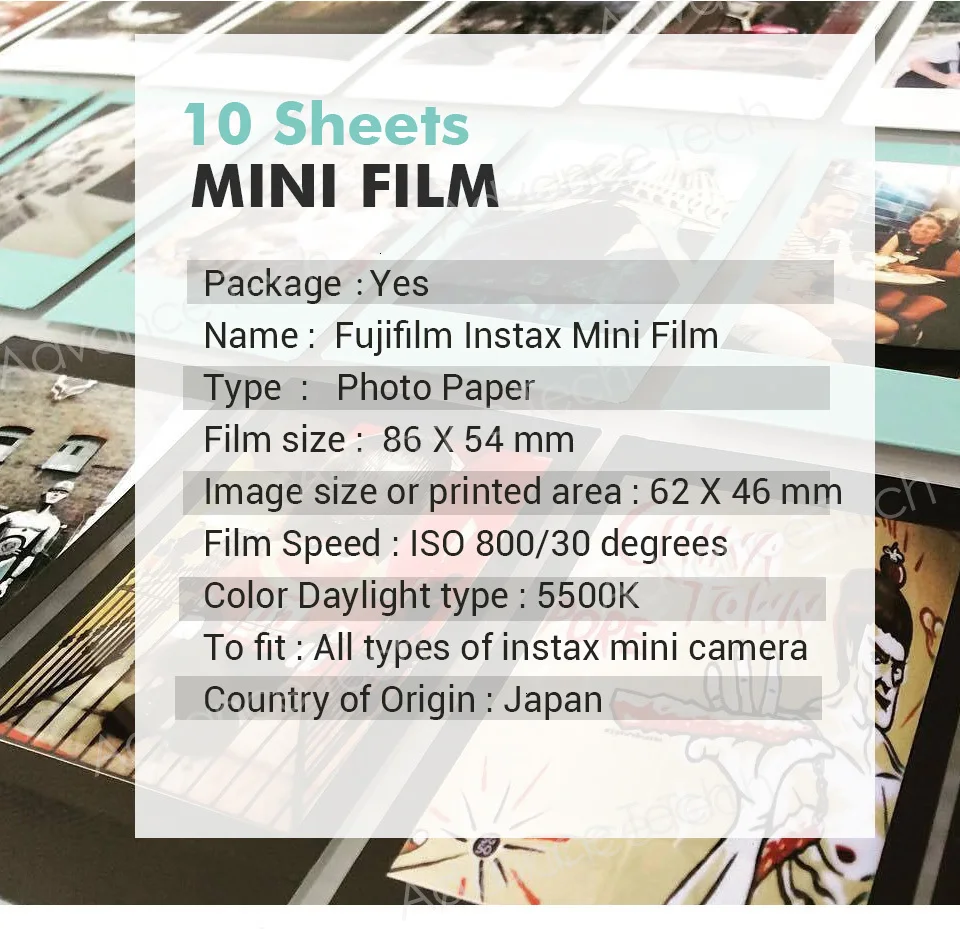Fujifilm Fuji Instax Mini 9 8 полоса пленка 10 листов для 70 50s 7s 90 25 поделиться мгновенной камеры Радуга Макарон комикс