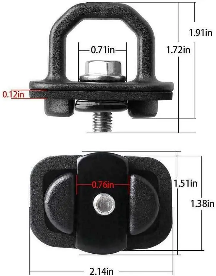 

4Pcs Pickup Trunk Lock Tie Down Anchor Truck Bed Side Wall Anchor for 2007-2020 Chevrolet Silverado GMC Sierra Colorado