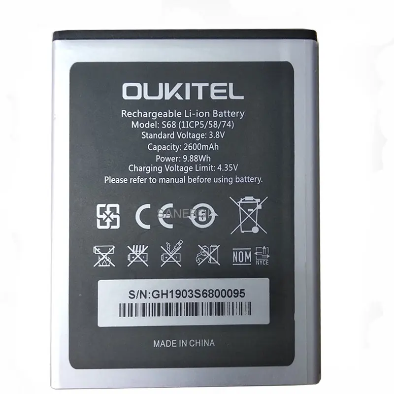 

Аккумулятор для телефона oukitel C16 pro, 2600 мАч, 3,8 в, для смартфона OUKITEL C16 Pro, 5,71 дюйма, Android 9,0, 19:9, MT6761P, 3 ГБ, 32 ГБ