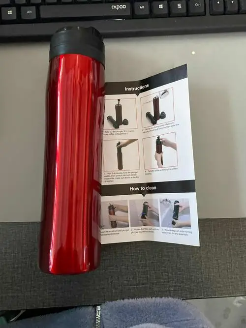 

500ML French Press Stainless Steel PP Portable Coffee Press Maker Travel With Coffee Plunger Filter Double Wall Vacuum Mug Pot