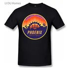 Футболка мужская оверсайз с графическим принтом Phoenix Suns, модель 2021 года, уличная одежда в стиле Харадзюку, летняя одежда в стиле ольччан