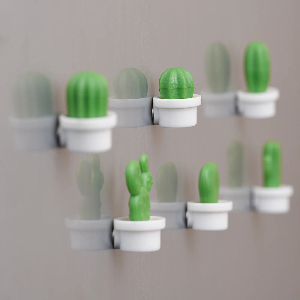 Магниты на холодильник милые сочные растения магнит кнопка кактус стикер