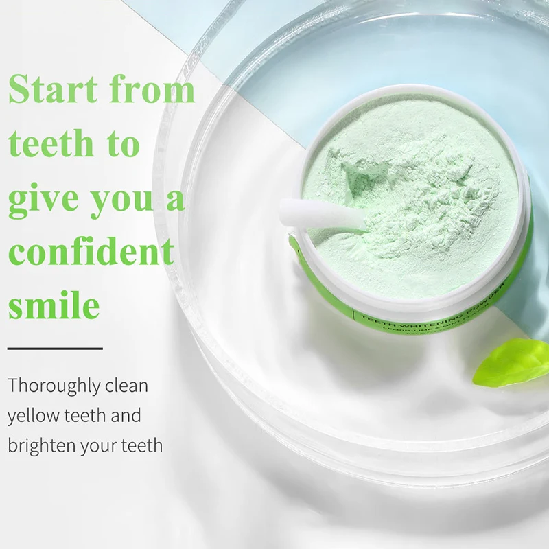 

Teeth Whitening Powder Lemon Mint Flavor Hygiene Tooth Cleaning Remove Stain Brighten Teeth Oral Care