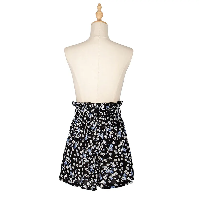 

KNOYEER 2020 ladies floral printing summer BOHO shorts women's beach wear loose black sexy short vetement femme