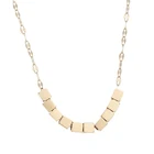 Новейшие ювелирные изделия 2022 14K Золотая кубовидная губная цепь из нержавеющей стали унисекс ожерелье