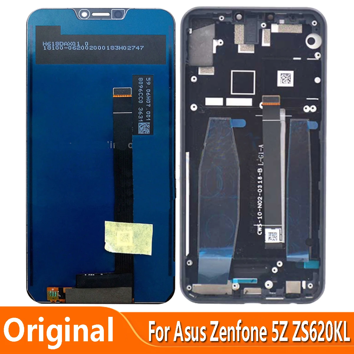 Pantalla Original de 6,2 "para Asus Zenfone 5z, montaje de digitalizador con pantalla t&aacute;ctil LCD, ZS620KL, Z01RD-0