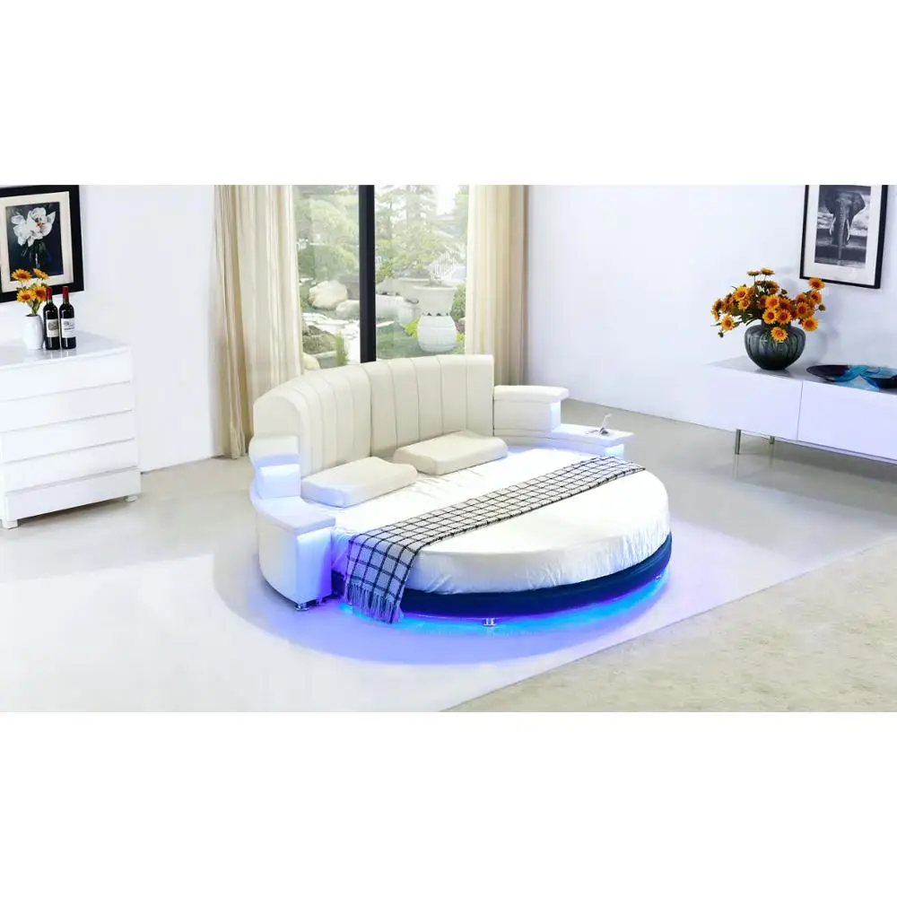 Оптовая продажа мебель для спальни диван кровать роскошный дизайн кожаный