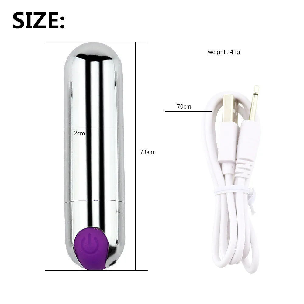 Пули вибратор 10 Скорость G-spot Стимулятор клитора Анальный фаллоимитатор USB