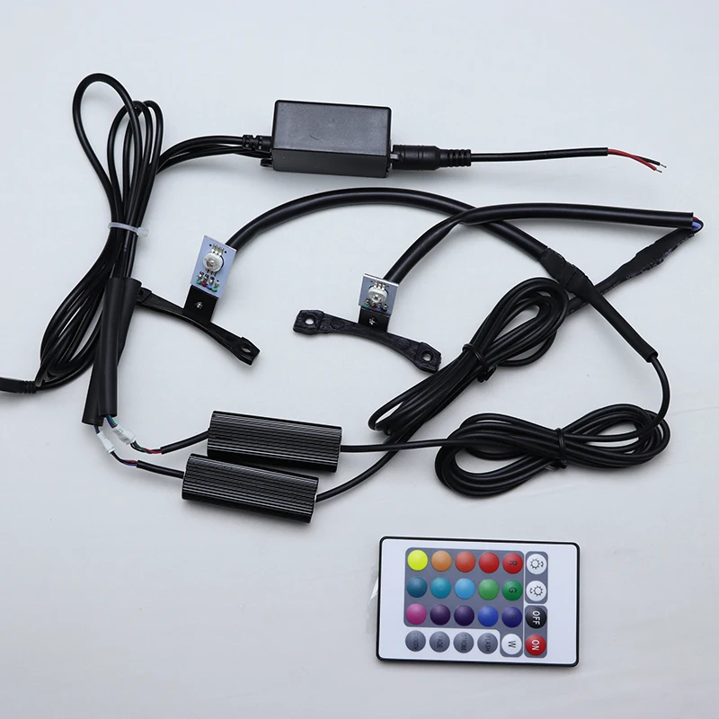 Высокое качество Многоцветный RGB 360 градусов демон светодиодный Halo кольца дьявол