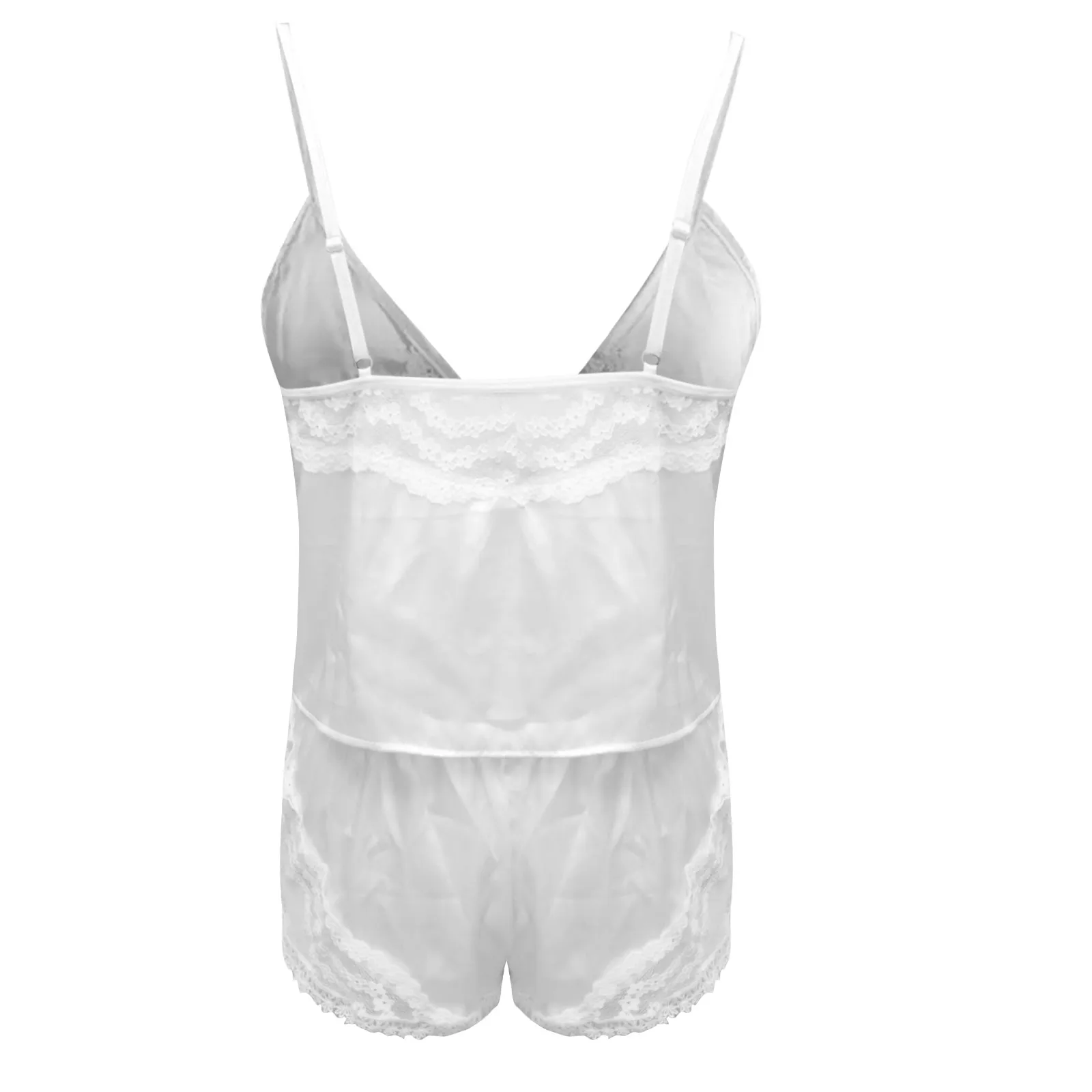 

2PCS Sexy Sleepwear Satin Silk Embroidery Women Underwear Set See Through Sexy Lingerie Lenceria Sensual Mujer Fashion Nightwear